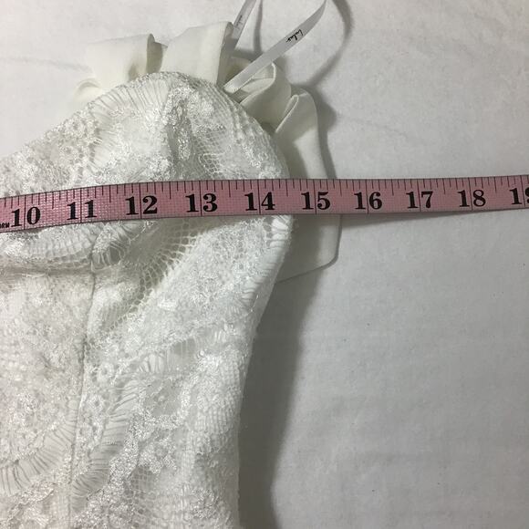 LULU'S S White Romantically Entwined Lace Backless Mermaid Maxi Dress NEW 0B16 - Picture 6 of 11